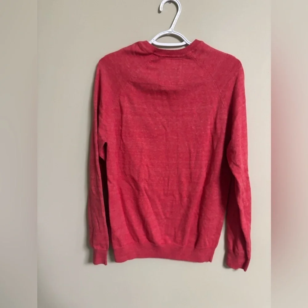 Superdry Orange Label Knit Crew Neck Mens Size Medium Red Long Sleeve Sweater